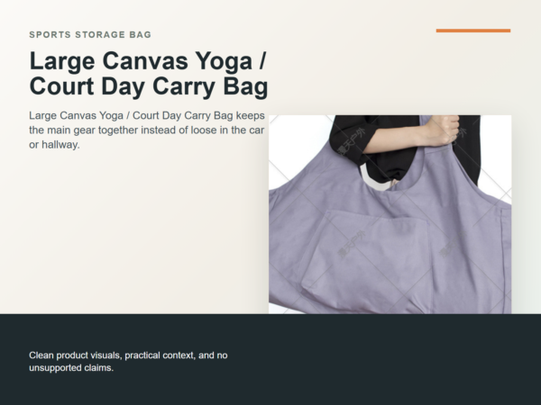 Large Canvas Yoga / Court Day Carry Bag Hero ecommerce image