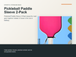 Pickleball Paddle Sleeve 2-Pack Hero ecommerce image