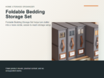 Foldable Bedding Storage Set Hero ecommerce image