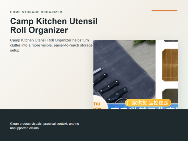 Camp Kitchen Utensil Roll Organizer Hero ecommerce image
