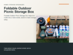 Foldable Outdoor Picnic Storage Box Hero ecommerce image
