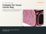 Foldable Pet Travel Carrier Bag Hero ecommerce image