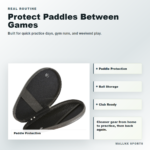 Ping pong paddle case for balls and accessories
