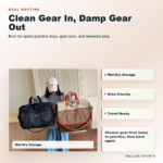 Sport duffel bag for gym travel and court day gear