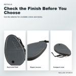 Hard paddle case detail image with zipper and protective shell