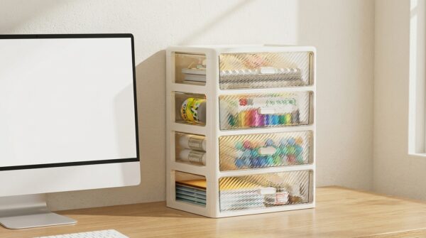 Clear Desktop Drawer Organizer Hero ecommerce image