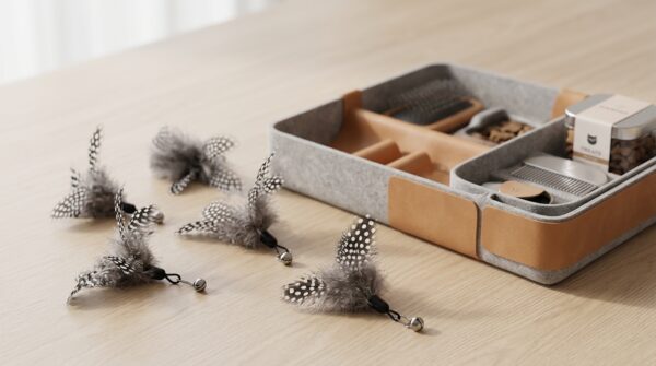 Feather Cat Toy Replacement Heads Hero ecommerce image
